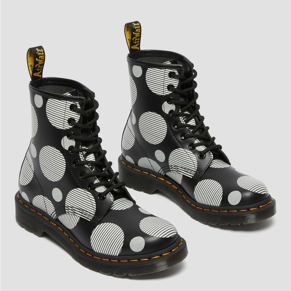 Dr. Martens | Shoes | Nib Womens Size 6 Martens 46 Polka Dot Smooth Leather Lace Up Boots | Poshmark